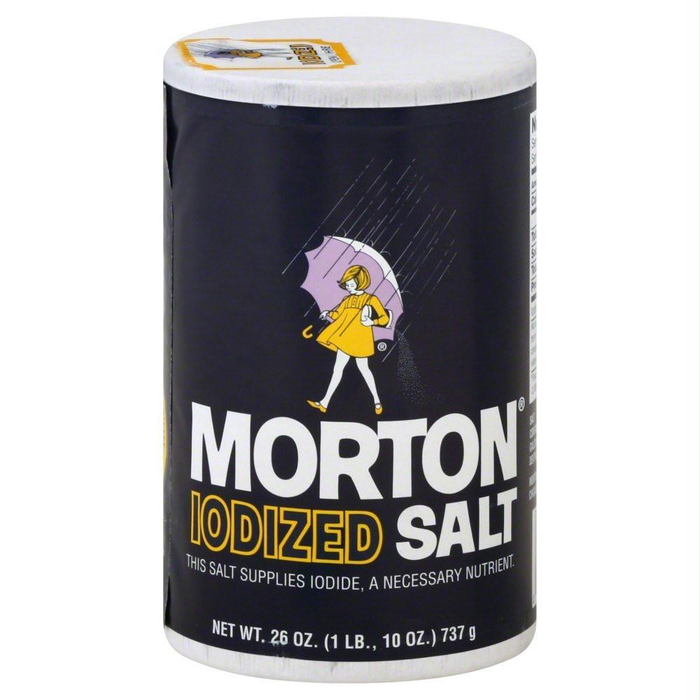 Morton Iodized Salt 26 Oz Pour Spout (pack Of 24) - G4UMarket.com