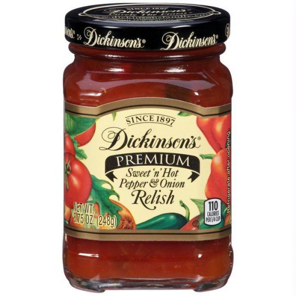 Dickinson's Sweet 'n' Hot Pepper & Onion Relish 8.75 Oz (pack Of 6 ...