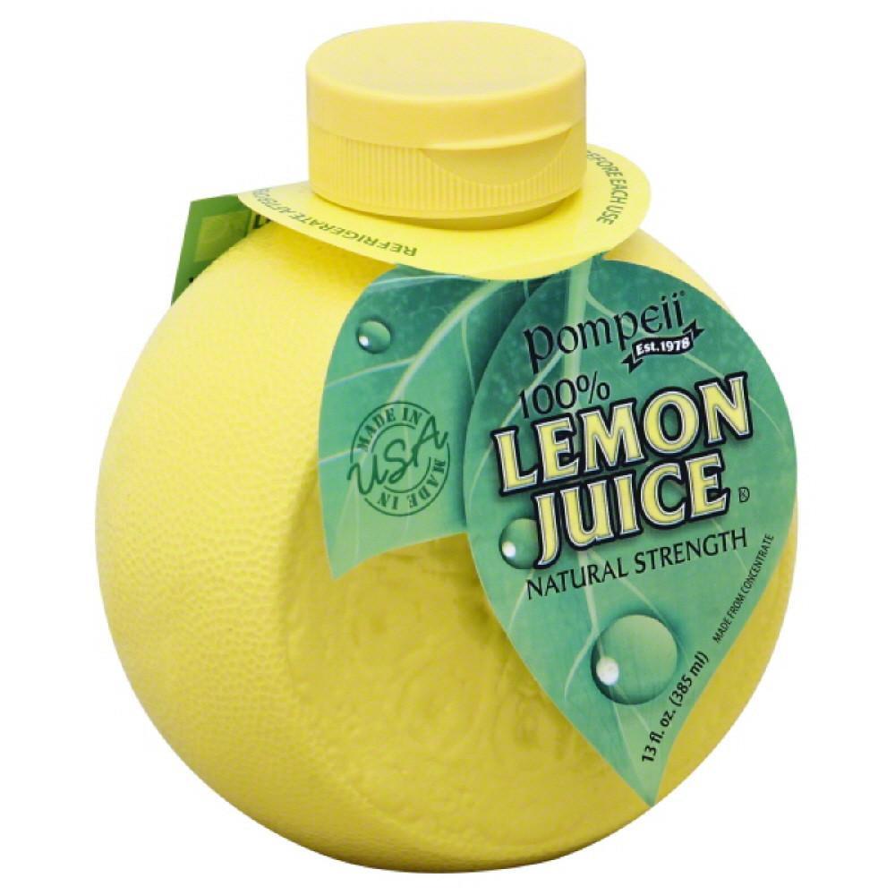 POMPEII JUICE LEMON 100%, 13 OZ (Pack Of 12) - G4UMarket.com